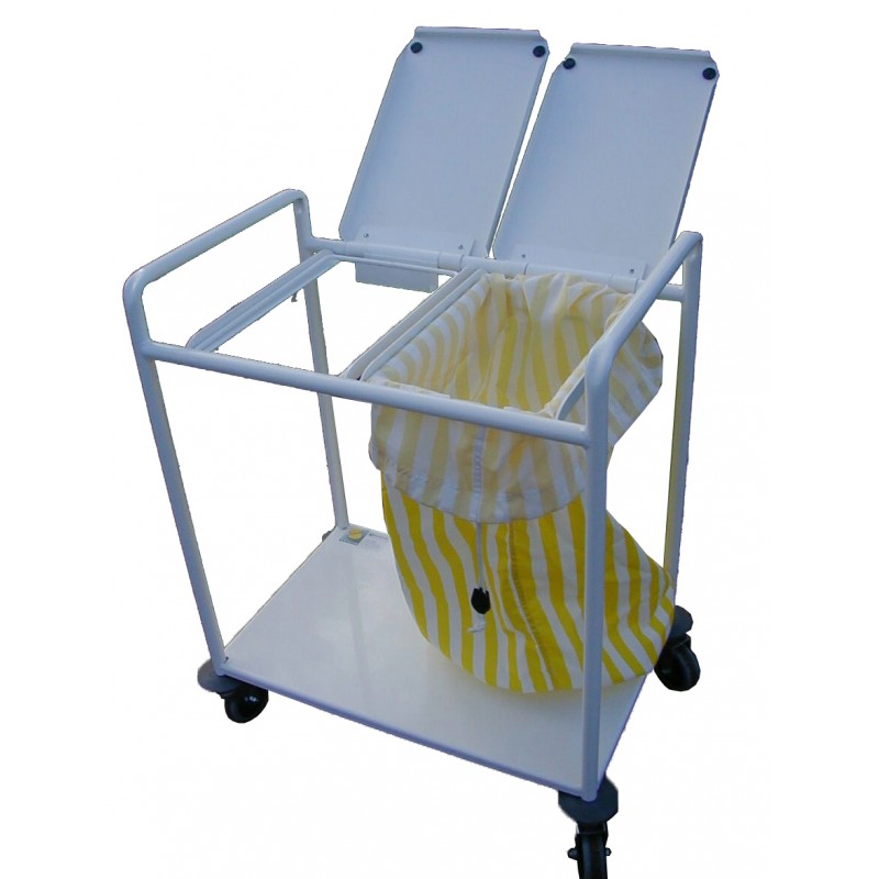 Porte-sac Poubelle Axentia En Acier Avec Couvercle - Support Pliable Pour Sacs Jusqu'à 130L